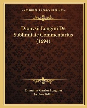 portada Dionysii Longini De Sublimitate Commentarius (1694) (in Latin)