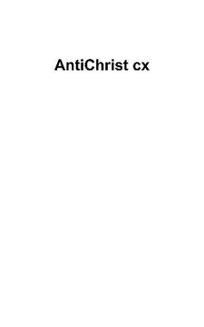 portada antichrist cx: the first journal