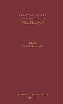 portada Selected Fiction and Drama of Eliza Haywood (en Inglés)