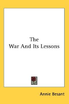 portada the war and its lessons (en Inglés)