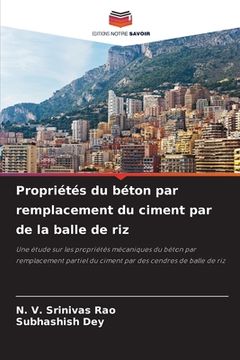 portada Propriétés du béton par remplacement du ciment par de la balle de riz