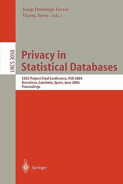 portada privacy in statistical databases: casc project international workshop, psd 2004, barcelona, spain, june 9-11, 2004, proceedings