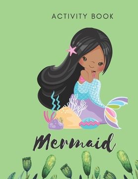 portada Mermaid Activity Book: Tracing Puzzles - 30 Pages - Paperback - Made In USA - Size 8.5x11 for Teen Girls (in English)