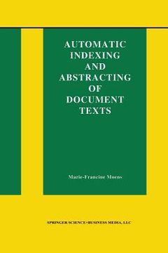 portada Automatic Indexing and Abstracting of Document Texts (en Inglés)