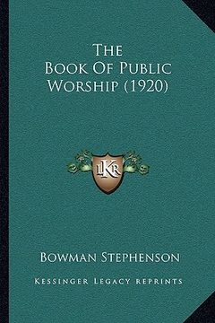 portada the book of public worship (1920) (en Inglés)