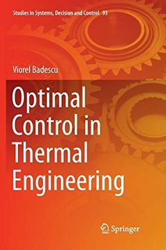 portada Optimal Control in Thermal Engineering: 93 (Studies in Systems, Decision and Control) (en Inglés)