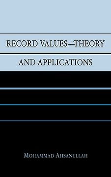 portada record values theory and applications (en Inglés)