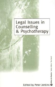portada legal issues in counselling & psychotherapy (in English)