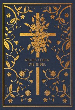 portada Neues Leben. Die Bibel - Golden Grace Edition, Marineblau (en Alemán)