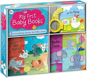 portada My First Baby Books: Three Adorable Books in one Box: Bath Book, Cloth Book, Buggy Book 