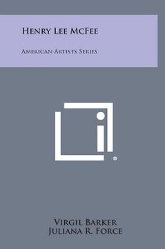 portada Henry Lee McFee: American Artists Series (en Inglés)