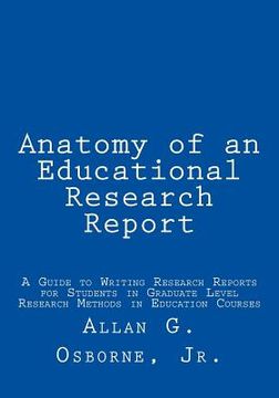portada Anatomy of an Educational Research Report (en Inglés)