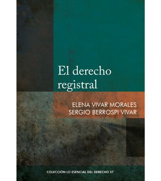 portada El derecho registral (in Spanish)