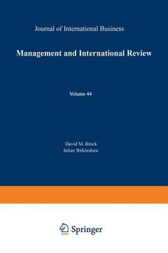 portada Management and International Review (in English)