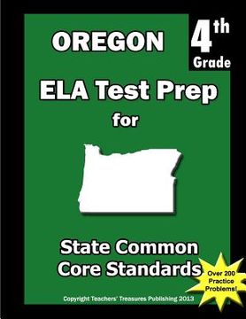 portada Oregon 4th Grade ELA Test Prep: Common Core Learning Standards (en Inglés)