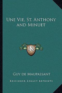 portada une vie, st. anthony and minuet (en Inglés)
