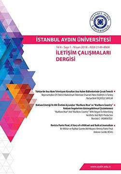 portada Istanbul Aydin Üniversitesi Iletisim Çalismalari Dergisi (Yıl 4 Sayı 1 Nisan - 2018) (en Turco)