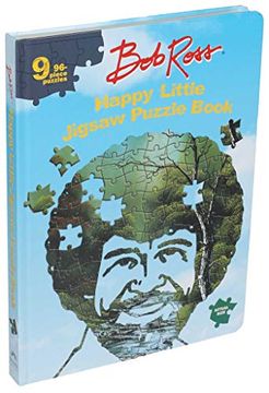 portada Bob Ross Happy Little Jigsaw Puzzle Book (Jigsaw Puzzle Books) (en Inglés)