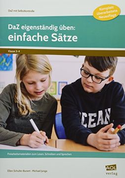 portada Daz Eigenständig Üben: Einfache Sätze - gs: Freiarbeitsmaterialien zum Lesen, Schreiben und Sprechen (3. Und 4. Klasse) (Daz mit Selbstkontrolle - Grundschule) (in German)