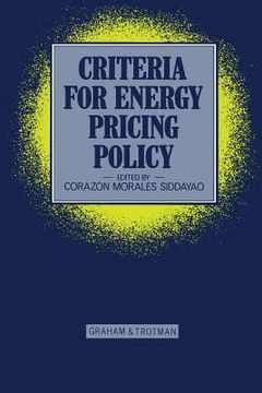 portada Criteria for Energy Pricing Policy (en Inglés)