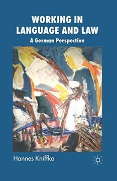 portada Working in Language and Law: A German Perspective (en Inglés)