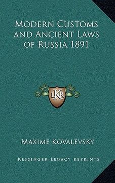 portada modern customs and ancient laws of russia 1891 (en Inglés)