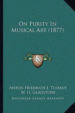portada on purity in musical art (1877) (in English)