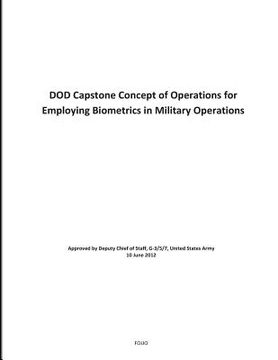portada DOD Capstone Concept of Operations for Employing Biometrics in Military Operations (en Inglés)
