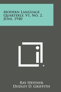 portada Modern Language Quarterly, V1, No. 2, June, 1940 (in English)