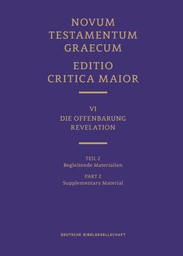 portada Novum Testamentum Graecum, Editio Critica Maior VI/2: Revelation, Supplementary Material (en Inglés)