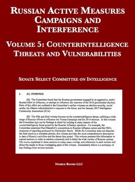 portada Russian Active Measures Campaigns and Interference: Volume 5: Counterintelligence Threats and Vulnerabilities (in English)