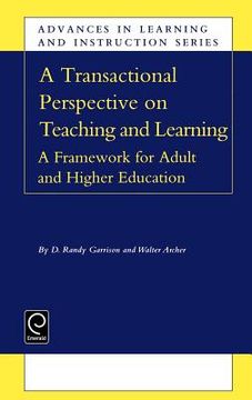 portada a transactional perspective on teaching and learning: a framework for adult and higher education (en Inglés)