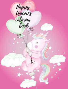 portada Happy Unicorns coloring book (en Inglés)