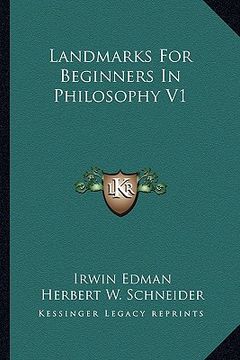 portada landmarks for beginners in philosophy v1 (in English)