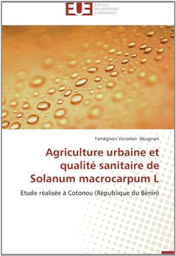 portada Agriculture Urbaine Et Qualite Sanitaire de Solanum Macrocarpum L