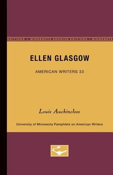 portada ellen glasgow - american writers 33: university of minnesota pamphlets on american writers (in English)