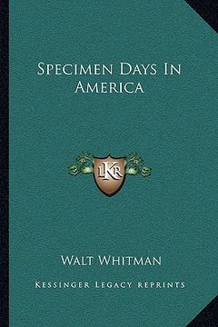 portada specimen days in america