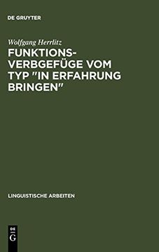 portada Funktionsverbgefüge vom typ in Erfahrung Bringen (in German)