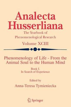 portada phenomenology of life - from the animal soul to the human mind: book i. in search of experience (en Inglés)