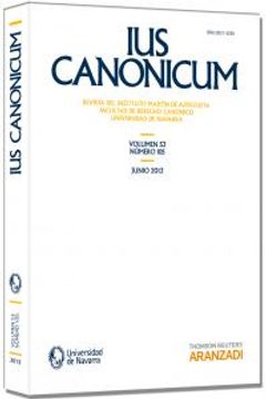 portada IUS Canonicum (vol 53, nº 105) 2013 (Monografía)
