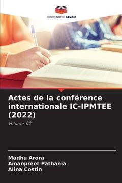 portada Actes de la conférence internationale IC-IPMTEE (2022) (en Francés)