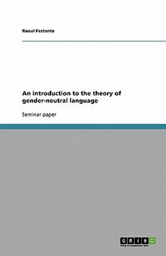 portada an introduction to the theory of gender-neutral language