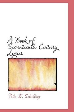 portada a book of seventeenth century lyrics (en Inglés)