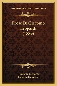 portada Prose Di Giacomo Leopardi (1889) (in Italian)