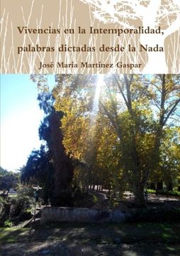 portada Vivencias en la Intemporalidad, palabras dictadas desde la Nada (Spanish Edition)