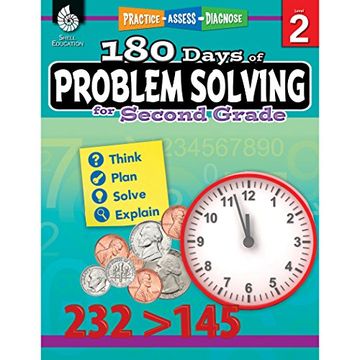 portada 180 Days of Problem Solving for Second Grade: Practice, Assess, Diagnose (180 Days of Practice) (en Inglés)