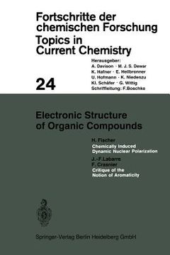 portada electronic structure of organic compounds (en Inglés)