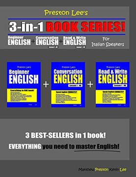 portada Preston Lee’S 3-In-1 Book Series! Beginner English, Conversation English & Read & Write English Lesson 1 – 40 for Italian Speakers 