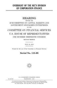 portada Oversight of the SEC's Division of Corporation Finance (en Inglés)