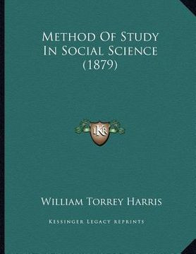 portada method of study in social science (1879)